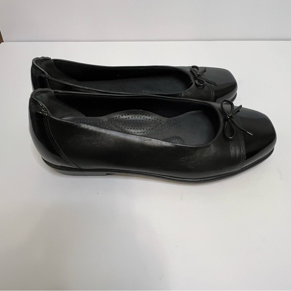 SAS Coco Tripad Comfort Women's Black Leather Patent Bow Slip On Flats Size 8 W - Picture 9 of 15
